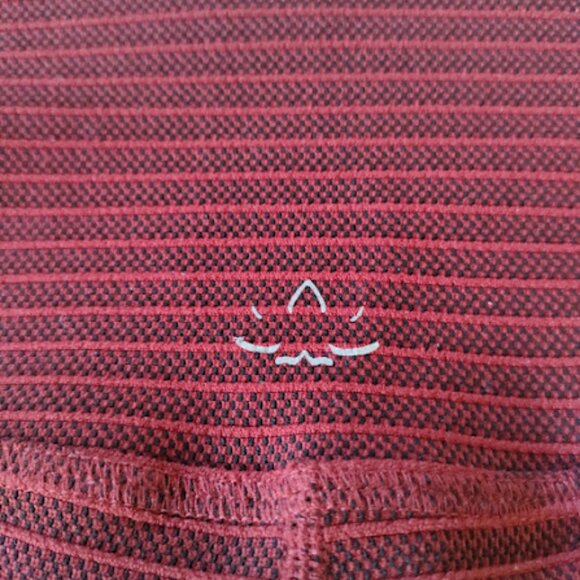 BEYOND YOGA | Maroon High Waist Horizontal Striped Yoga Leggings Chevron Ankle S - Picture 5 of 11